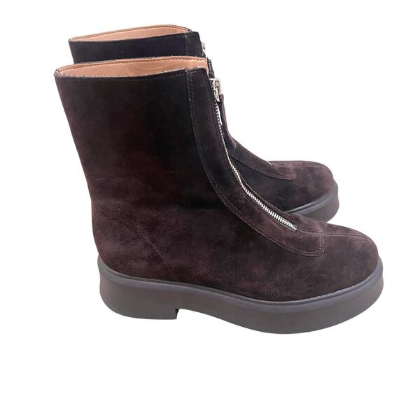 Steve Madden Jones Women's Platform Ankle Boots Size 9 M Suede Brown EUC - Picture 5 of 11